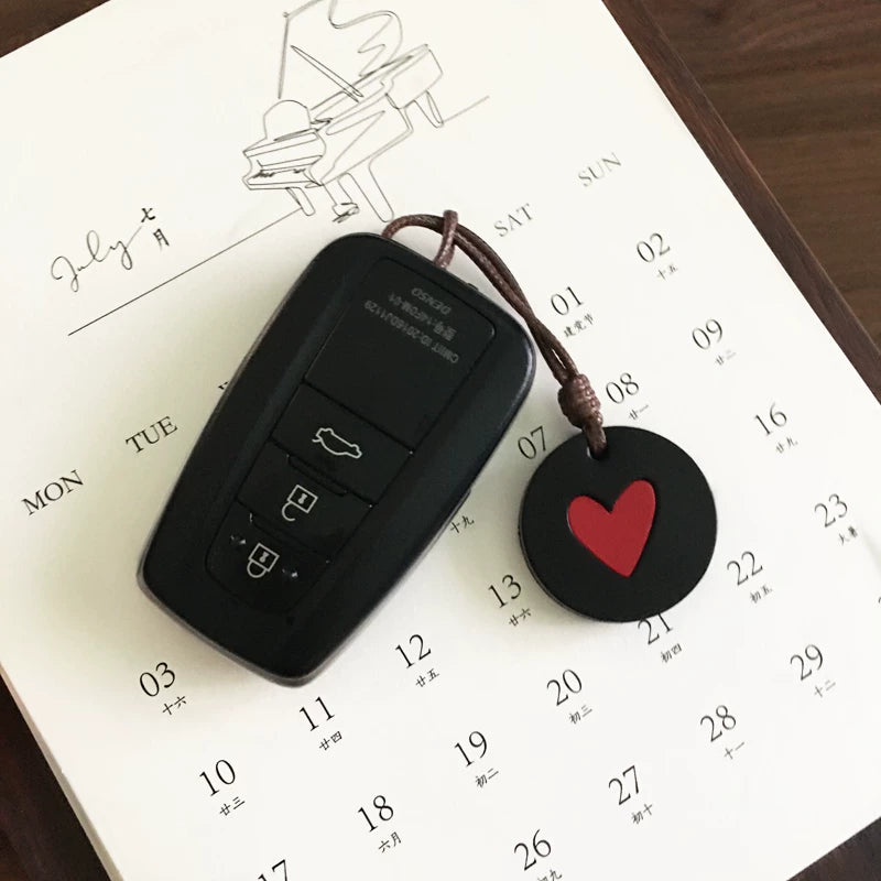 Handmade Heart Charm | Genuine Leather Planner Charm | Bag Charm Accessory Cute Valentine Gift