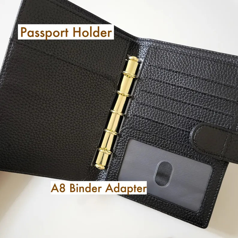 A6/A7/A8 Slim Ring Adapter for Planner, Passport Holder TN, 11mm 13mm Gold/Silver Binder Insert