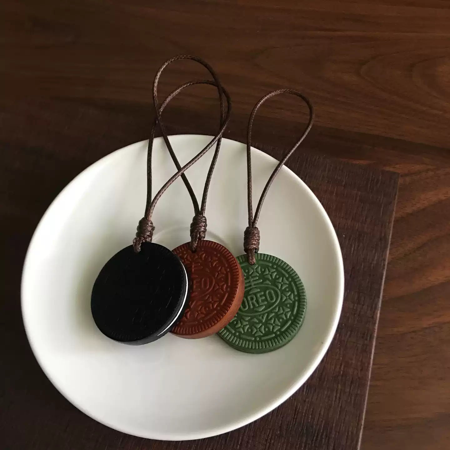 Handmade Oreo Cookie Charm | Genuine Leather Planner Charm | Bag Charm Accessory Chocolate Matcha Cute Gift