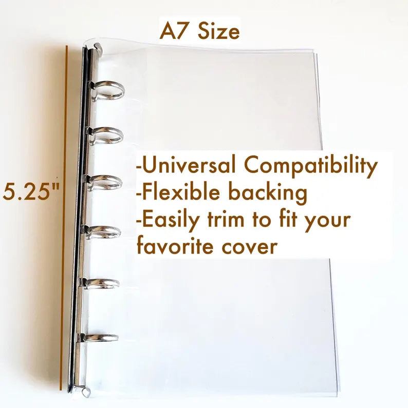 A6/A7/A8 Slim Ring Adapter for Planner, Passport Holder TN, 11mm 13mm Gold/Silver Binder Insert