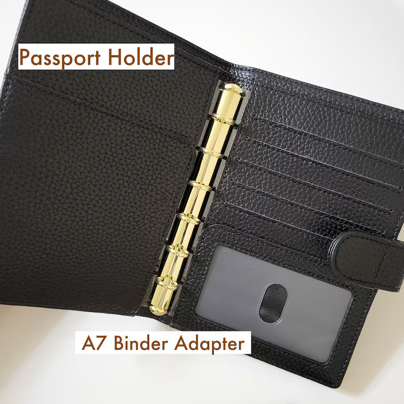 A6/A7/A8 Slim Ring Adapter for Planner, Passport Holder TN, 11mm 13mm Gold/Silver Binder Insert