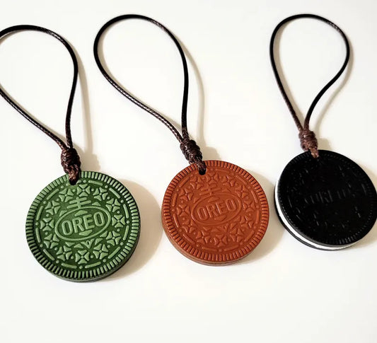 Handmade Oreo Cookie Charm | Genuine Leather Planner Charm | Bag Charm Accessory Chocolate Matcha Cute Gift