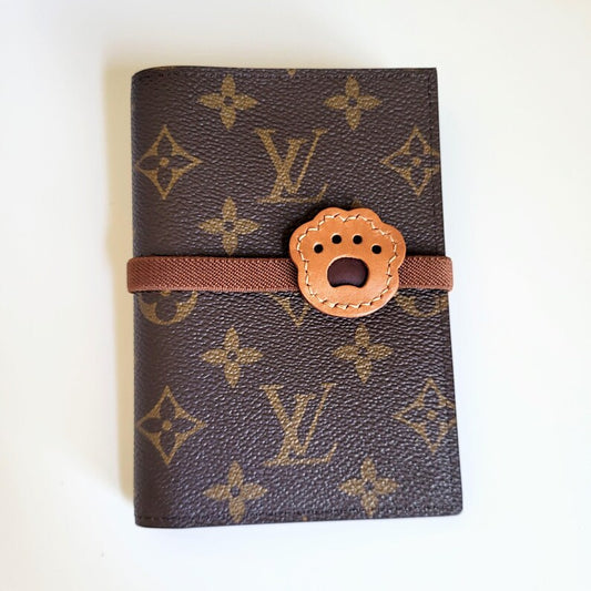 Handmade Puppy Dog Paws Charm Leather Planner Band | Elastic Journal Strap for Planner Notebooks | Planner Accessory Cute Stationery Gift